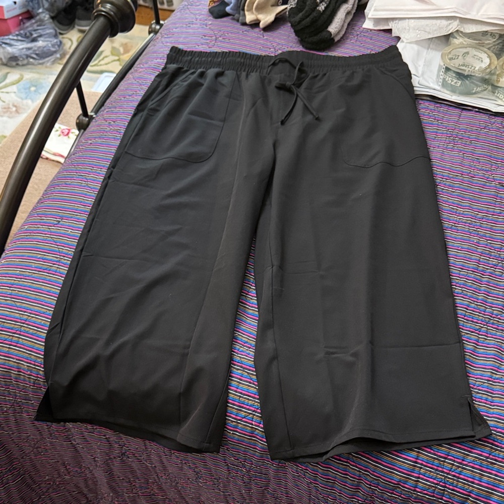 Women’s Black Elastic Waist Pants Size XXL 246